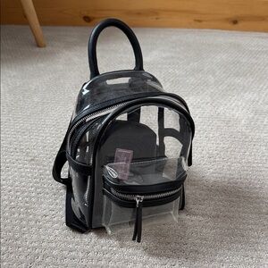 Like Dreams Clear Mini Backpack with Black Trim